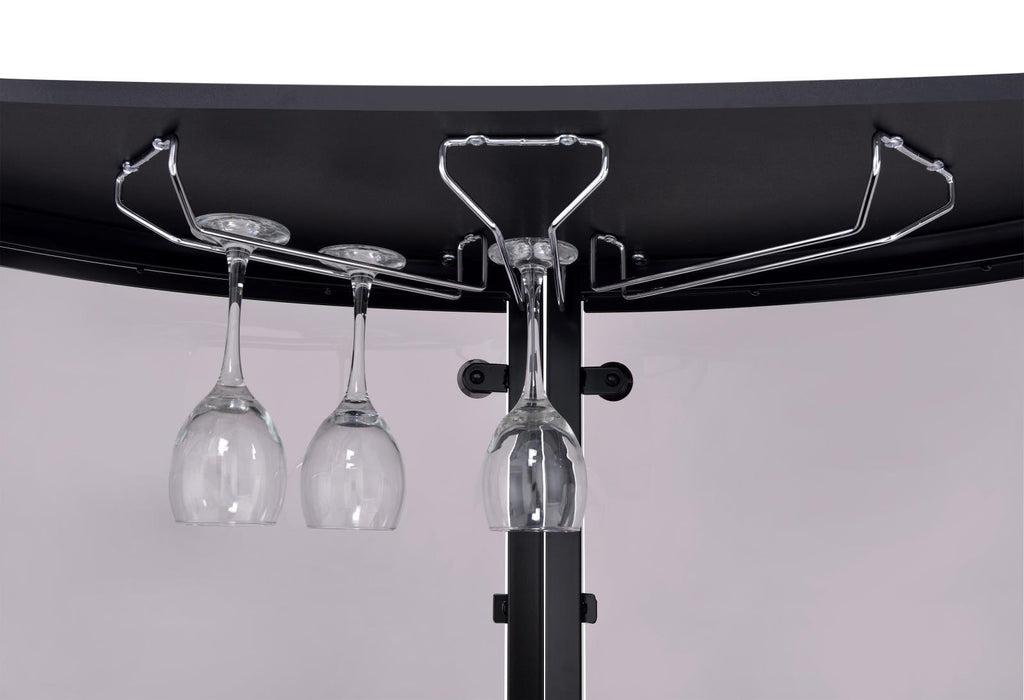 Amarillo 2-tier Bar Unit Black and Chrome - Tony’s Furniture Store & Linen (GA) - Multi Location