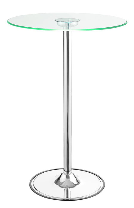 Thea LED Bar Table Chrome and Clear - Tony’s Furniture Store & Linen (GA) - Multi Location