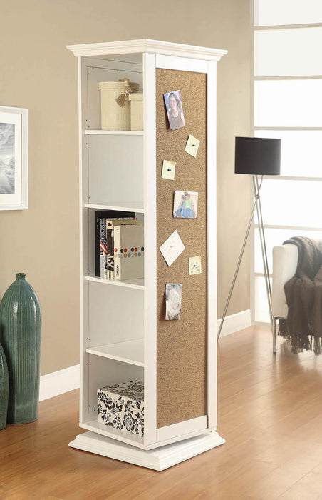 Robinsons Swivel Accent Cabinet with Cork Board White - Tony’s Furniture Store & Linen (GA) - Multi Location