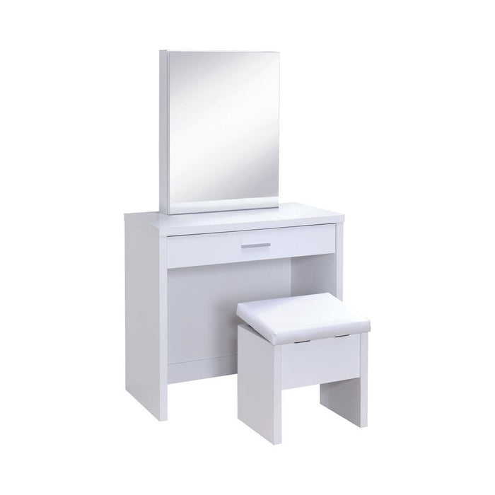 Harvey 2-piece Vanity Set with Lift-Top Stool White - Tony’s Furniture Store & Linen (GA) - Multi Location