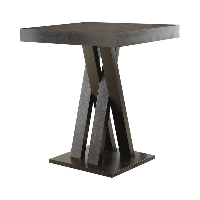 Freda Double X-shaped Base Square Bar Table Cappuccino - Tony’s Furniture Store & Linen (GA) - Multi Location