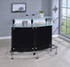 Keystone Glass Top Bar Unit Black - Tony’s Furniture Store & Linen (GA) - Multi Location