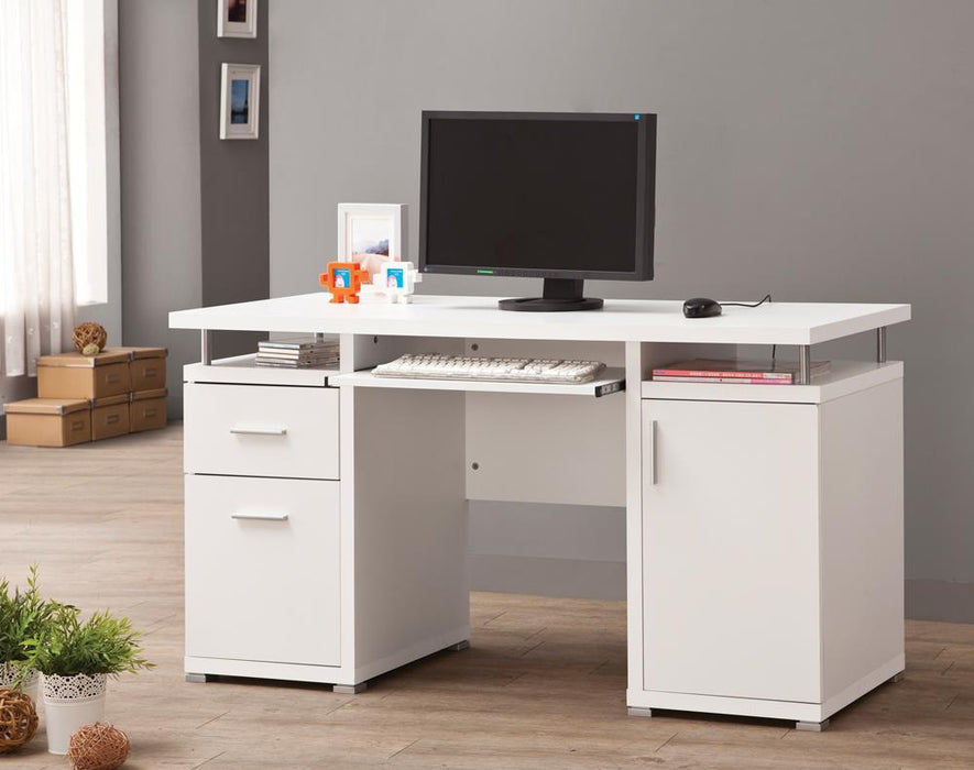 Tracy 2-drawer Computer Desk White - Tony’s Furniture Store & Linen (GA) - Multi Location