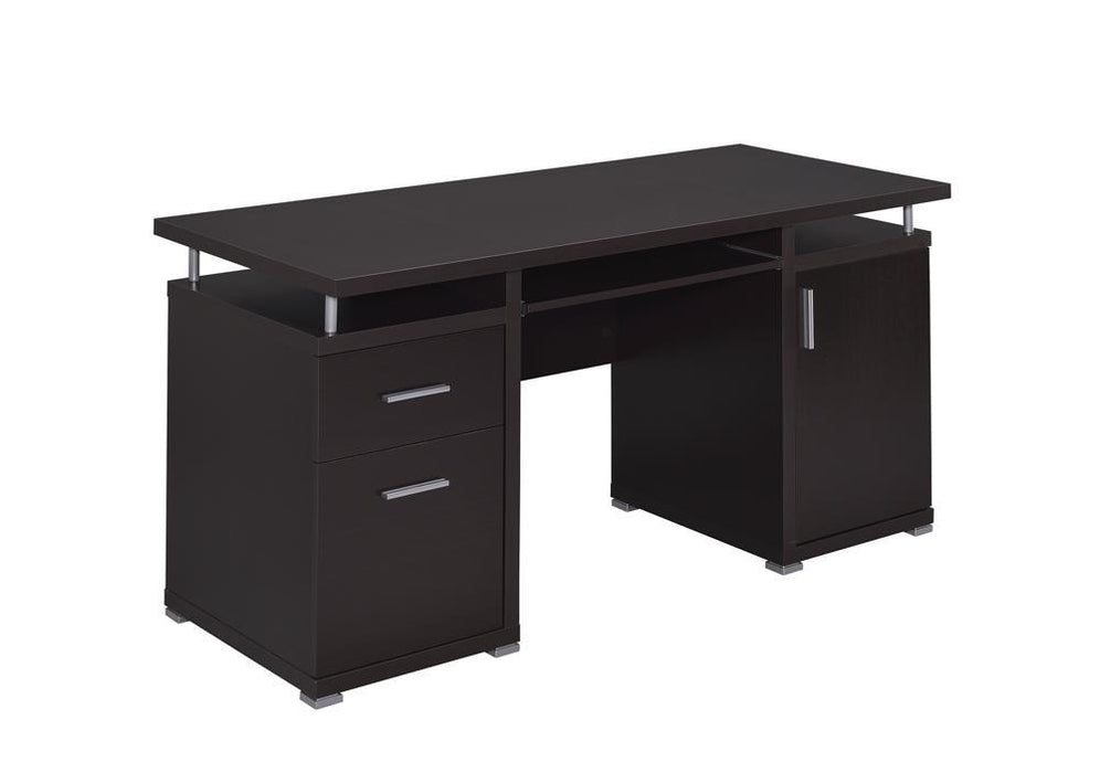 Tracy 2-drawer Computer Desk Cappuccino - Tony’s Furniture Store & Linen (GA) - Multi Location