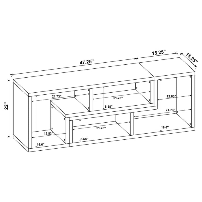 Velma Convertible TV Console and Bookcase Cappuccino - Tony’s Furniture Store & Linen (GA) - Multi Location
