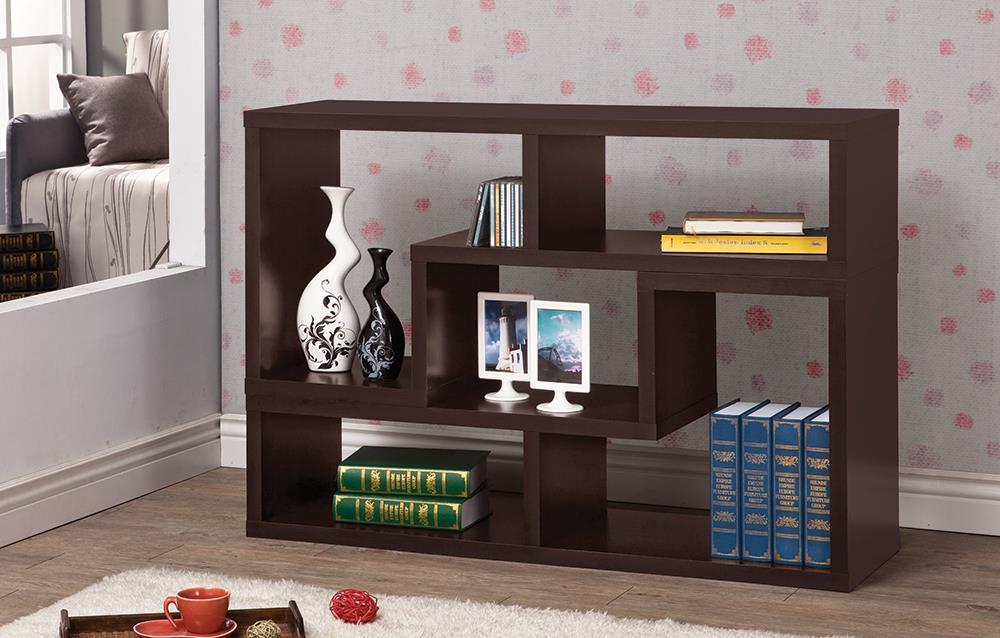 Velma Convertible TV Console and Bookcase Cappuccino - Tony’s Furniture Store & Linen (GA) - Multi Location