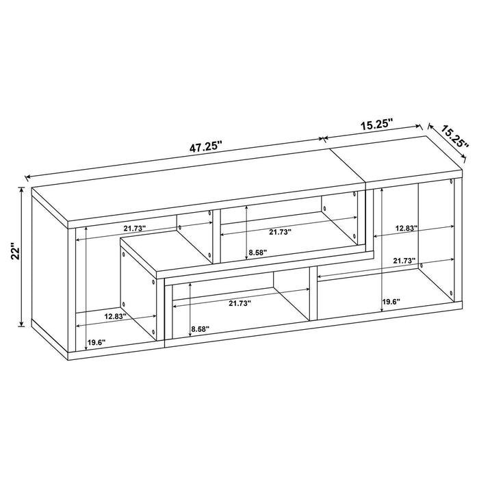 Velma Convertible TV Console and Bookcase White - Tony’s Furniture Store & Linen (GA) - Multi Location