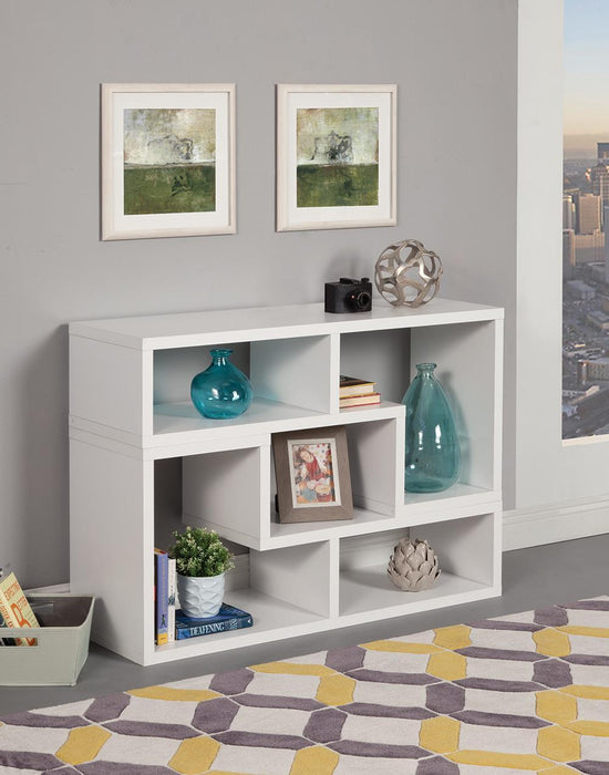 Velma Convertible TV Console and Bookcase White - Tony’s Furniture Store & Linen (GA) - Multi Location