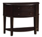 Diane 2-drawer Demilune Shape Console Table Cappuccino - Tony’s Furniture Store & Linen (GA) - Multi Location