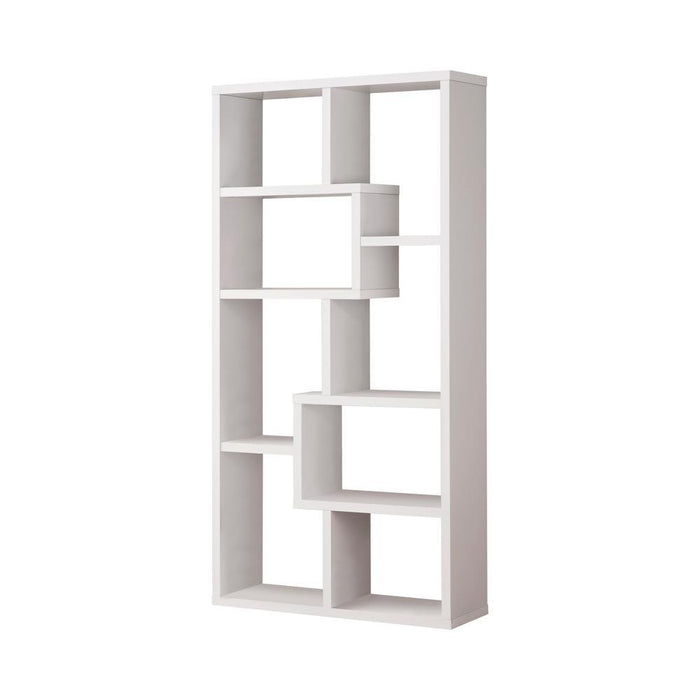 Theo 10-shelf Bookcase White - Tony’s Furniture Store & Linen (GA) - Multi Location