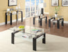 Dyer Tempered Glass Coffee Table with Shelf Black - Tony’s Furniture Store & Linen (GA) - Multi Location