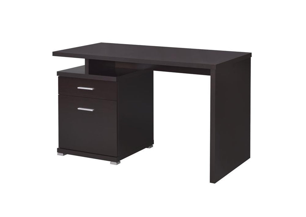 Irving 2-drawer Office Desk with Cabinet Cappuccino - Tony’s Furniture Store & Linen (GA) - Multi Location