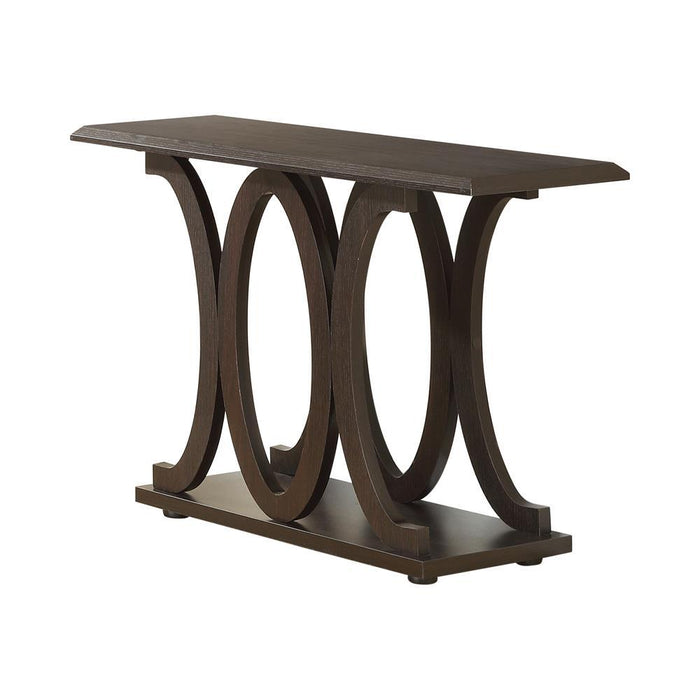 Shelly C-shaped Base Sofa Table Cappuccino - Tony’s Furniture Store & Linen (GA) - Multi Location