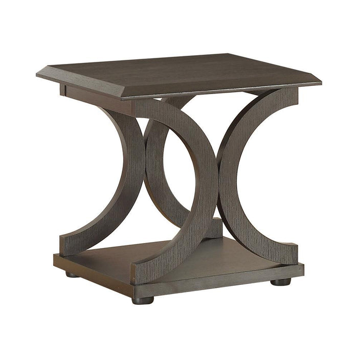 Shelly C-shaped Base End Table Cappuccino - Tony’s Furniture Store & Linen (GA) - Multi Location