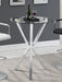 Denali Round Glass Top Bar Table Chrome - Tony’s Furniture Store & Linen (GA) - Multi Location