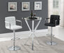 Denali Round Glass Top Bar Table Chrome - Tony’s Furniture Store & Linen (GA) - Multi Location