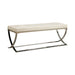 Walton Bench with Metal Base White and Chrome - Tony’s Furniture Store & Linen (GA) - Multi Location