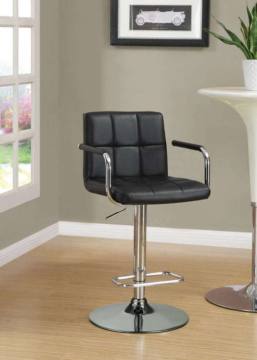 Palomar Adjustable Height Bar Stool Black and Chrome - Tony’s Furniture Store & Linen (GA) - Multi Location