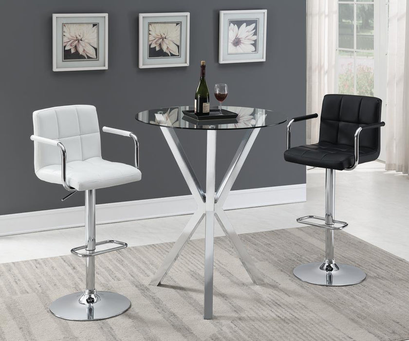 Palomar Adjustable Height Bar Stool Black and Chrome - Tony’s Furniture Store & Linen (GA) - Multi Location