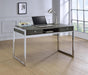 Wallice 2-drawer Writing Desk Weathered Grey and Chrome - Tony’s Furniture Store & Linen (GA) - Multi Location