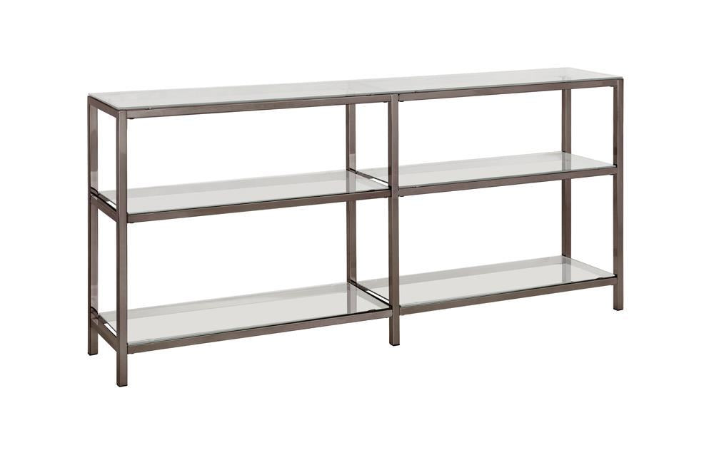 Kate 2-tier Bookcase Black Nickel - Tony’s Furniture Store & Linen (GA) - Multi Location