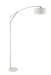 Moniz Adjustable Arched Arm Floor Lamp Chrome and White - Tony’s Furniture Store & Linen (GA) - Multi Location