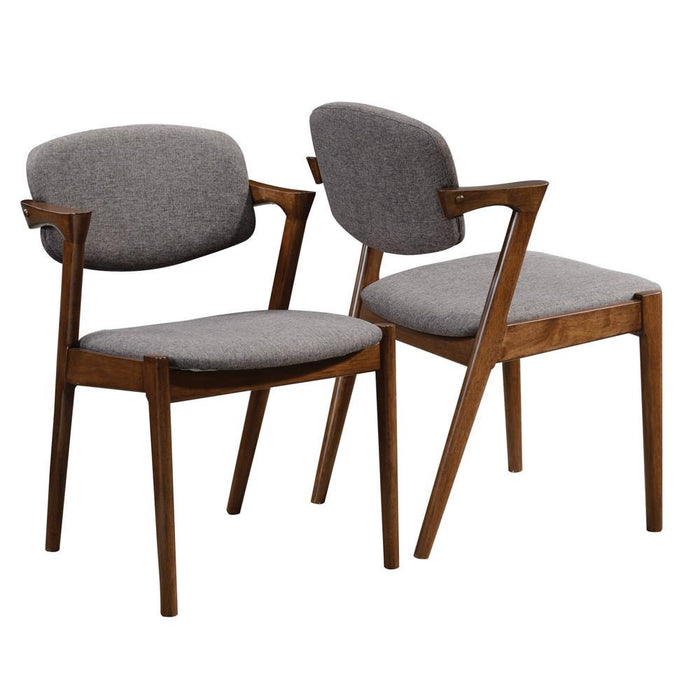 Malone Dining Side Chairs Grey and Dark Walnut (Set of 2) - Tony’s Furniture Store & Linen (GA) - Multi Location