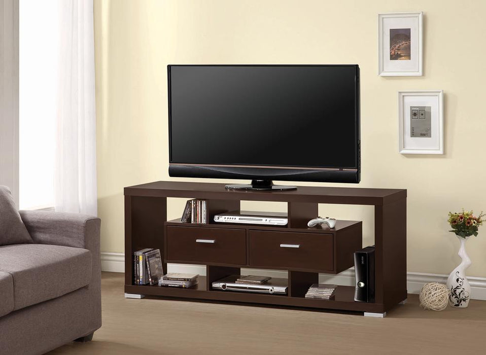 Casey 2-drawer Rectangular TV Console Cappuccino - Tony’s Furniture Store & Linen (GA) - Multi Location