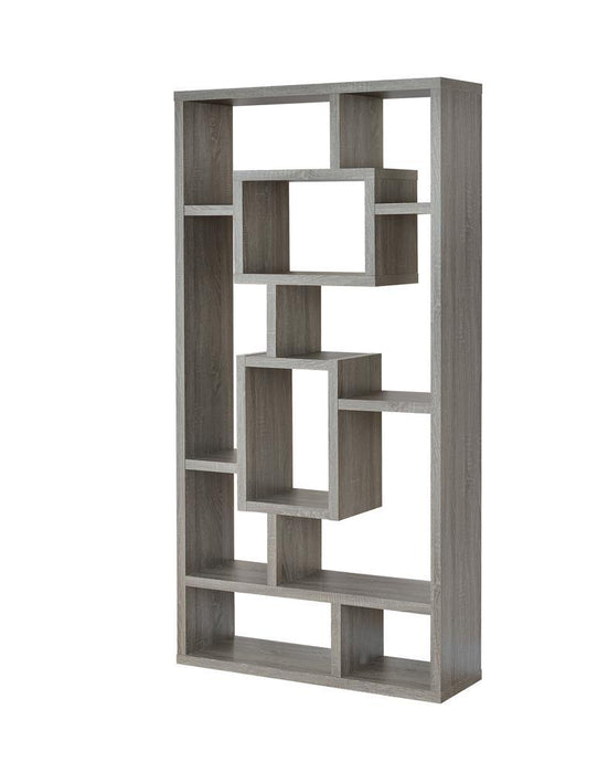 Howie 10-shelf Bookcase Weathered Grey - Tony’s Furniture Store & Linen (GA) - Multi Location