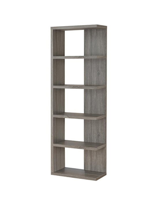 Harrison 5-tier Bookcase Weathered Grey - Tony’s Furniture Store & Linen (GA) - Multi Location