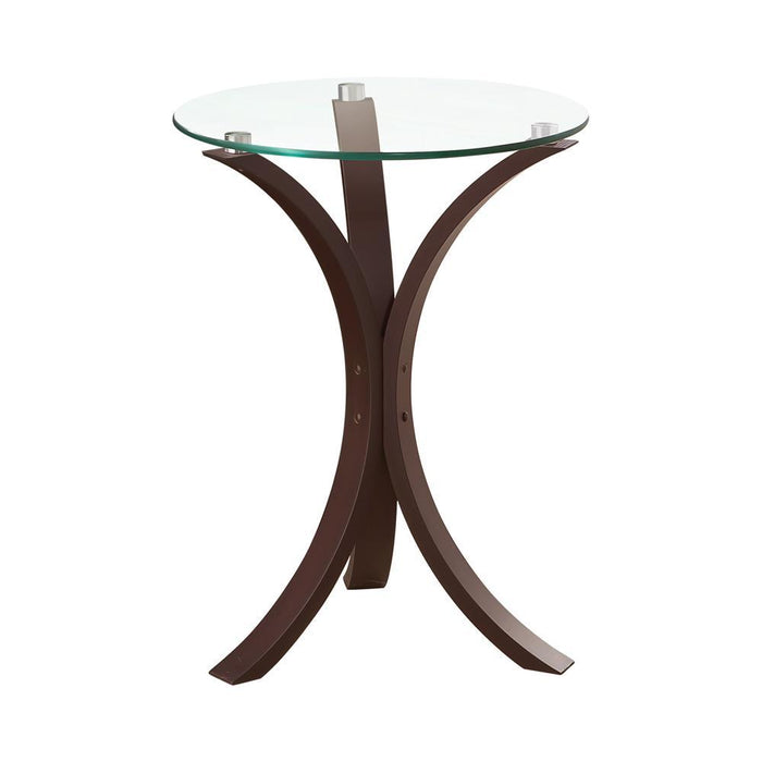 Edgar Round Accent Table Cappuccino - Tony’s Furniture Store & Linen (GA) - Multi Location