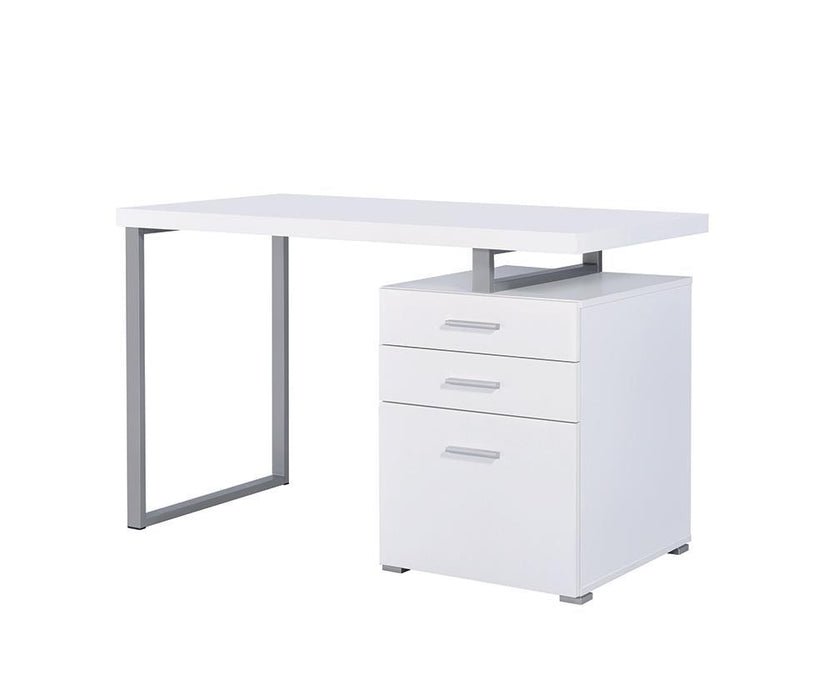 Brennan 3-drawer Office Desk White - Tony’s Furniture Store & Linen (GA) - Multi Location