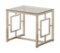 Merced Square Tempered Glass Top End Table Nickel - Tony’s Furniture Store & Linen (GA) - Multi Location