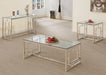 Merced Rectangle Glass Top Sofa Table Nickel - Tony’s Furniture Store & Linen (GA) - Multi Location
