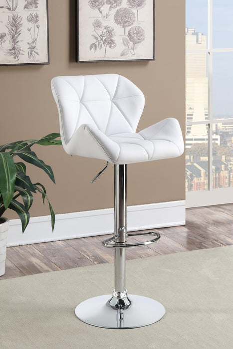 Berrington Adjustable Bar Stools Chrome and White (Set of 2) - Tony’s Furniture Store & Linen (GA) - Multi Location