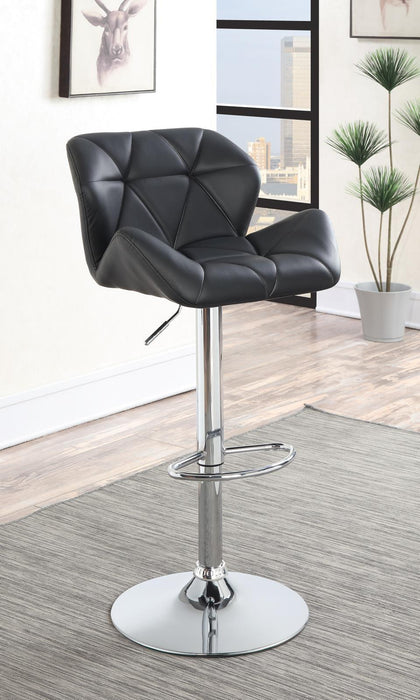Berrington Adjustable Bar Stools Chrome and Black (Set of 2) - Tony’s Furniture Store & Linen (GA) - Multi Location