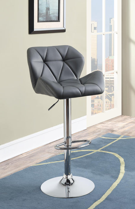 Berrington Adjustable Bar Stools Chrome and Grey (Set of 2) - Tony’s Furniture Store & Linen (GA) - Multi Location