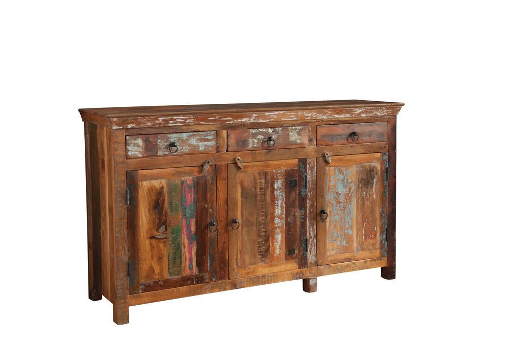 Henry 3-door Accent Cabinet Reclaimed Wood - Tony’s Furniture Store & Linen (GA) - Multi Location