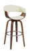 Zion Upholstered Swivel Bar Stool Walnut and Ecru - Tony’s Furniture Store & Linen (GA) - Multi Location