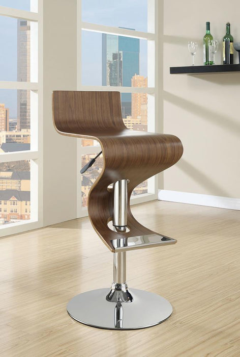 Covina Adjustable Bar Stool Walnut and Chrome - Tony’s Furniture Store & Linen (GA) - Multi Location