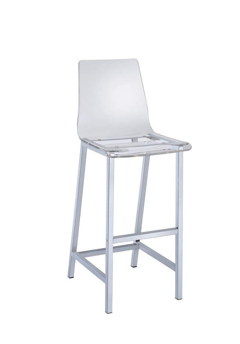 Juelia Bar Stools Chrome and Clear Acrylic (Set of 2) - Tony’s Furniture Store & Linen (GA) - Multi Location