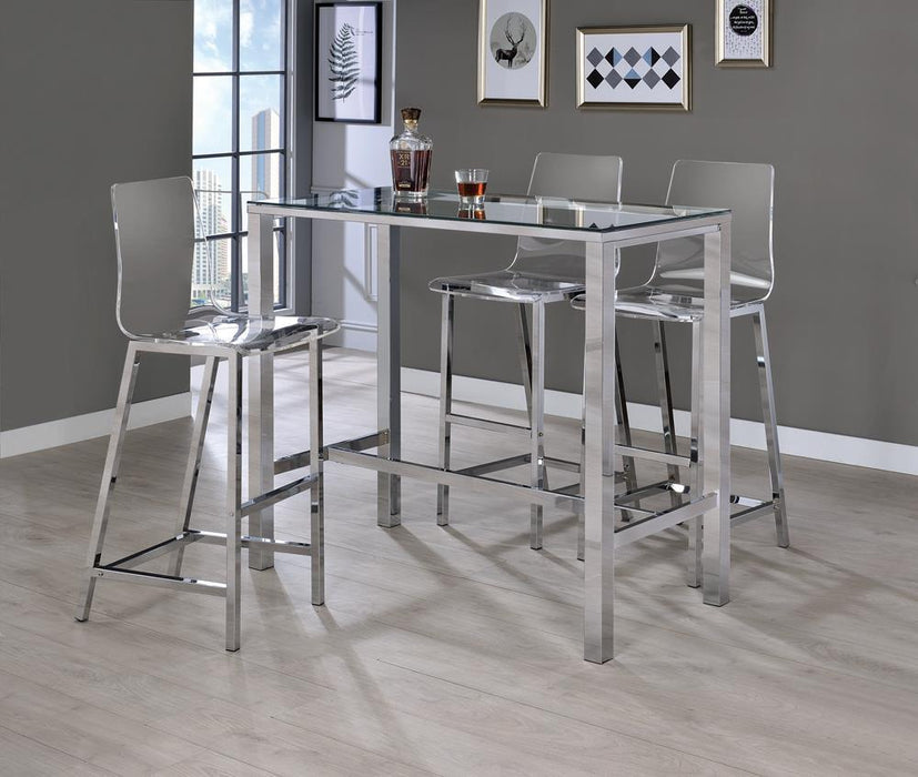 Juelia Bar Stools Chrome and Clear Acrylic (Set of 2) - Tony’s Furniture Store & Linen (GA) - Multi Location