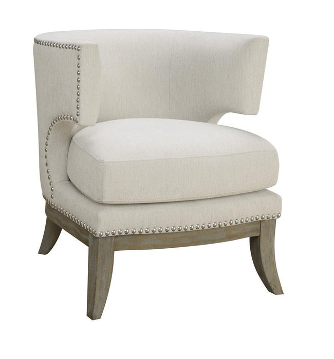 Jordan Dominic Barrel Back Accent Chair White and Weathered Grey - Tony’s Furniture Store & Linen (GA) - Multi Location