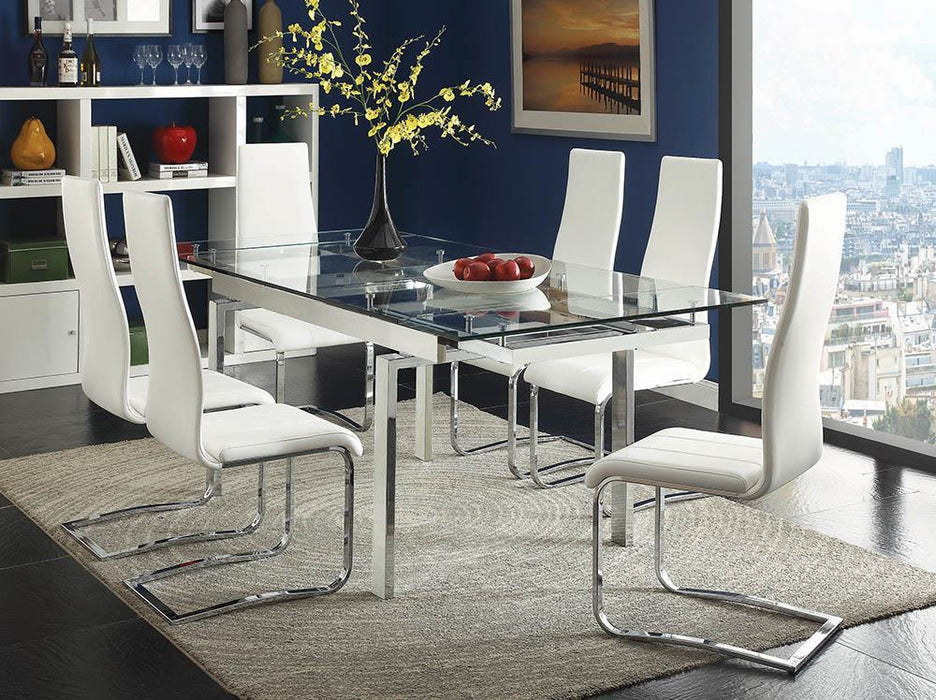 Montclair High Back Dining Chairs Black and Chrome (Set of 4) - Tony’s Furniture Store & Linen (GA) - Multi Location