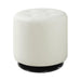 Bowman Round Upholstered Ottoman White - Tony’s Furniture Store & Linen (GA) - Multi Location