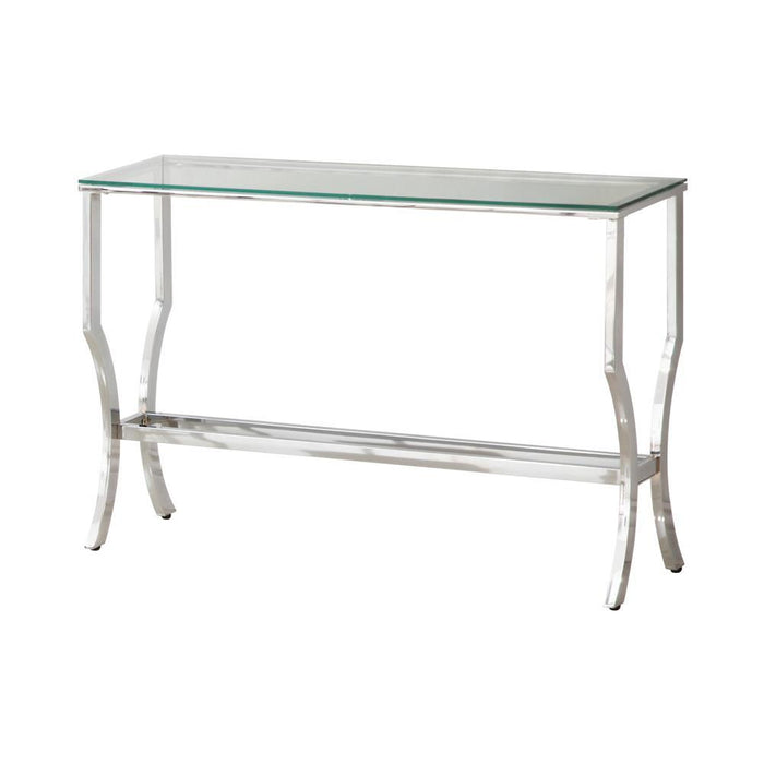 Saide Rectangular Sofa Table with Mirrored Shelf Chrome - Tony’s Furniture Store & Linen (GA) - Multi Location