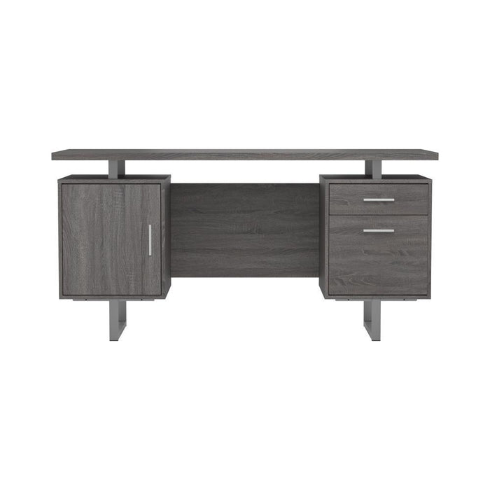 Lawtey Floating Top Office Desk Weathered Grey - Tony’s Furniture Store & Linen (GA) - Multi Location