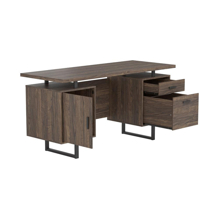 Lawtey Floating Top Office Desk Weathered Grey - Tony’s Furniture Store & Linen (GA) - Multi Location
