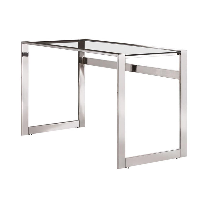 Hartford Glass Top Writing Desk Chrome - Tony’s Furniture Store & Linen (GA) - Multi Location