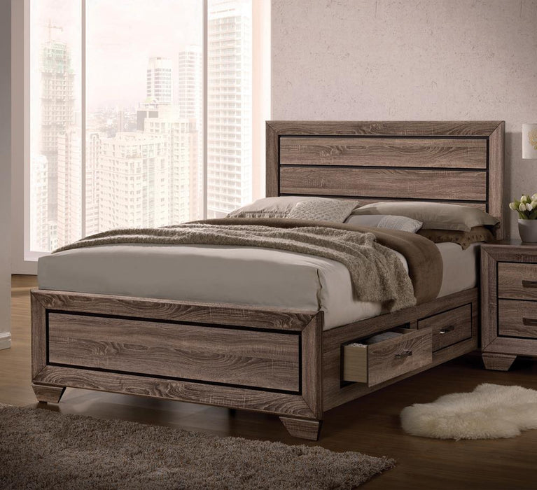 Kauffman California King Panel Bed Washed Taupe - Tony’s Furniture Store & Linen (GA) - Multi Location